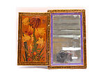 Mirror Case, Painting by Zain al-&#39;Abidin (Iranian, active 1840–1875), Exterior: pasteboard, papier-maché; opaque watercolor, gilded and lacquered
Interior: mirror